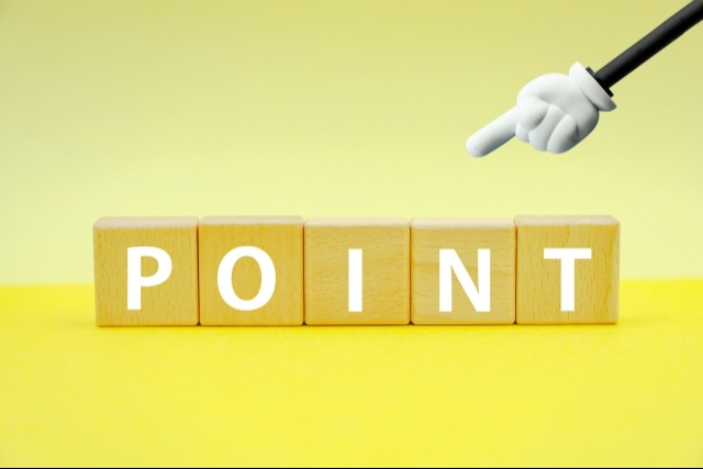 POINTと記したブロック